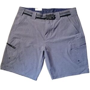 Men's Charcoal Cargo Shorts with Belt